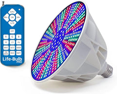 Life-Bulb front packaging showing bulb and remote for effortless upgrade