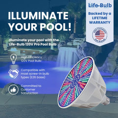 Life-Bulb installed underwater showing bright color and improved visibility
