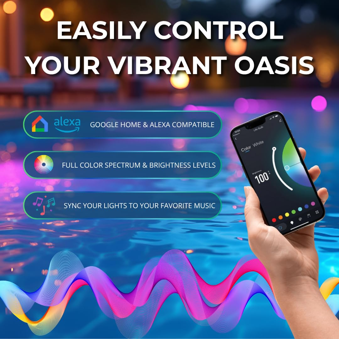 Life-Bulb LED array detail highlighting vibrant colors and energy savings