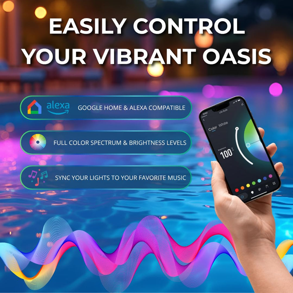 Life-Bulb LED array detail highlighting vibrant colors and energy savings