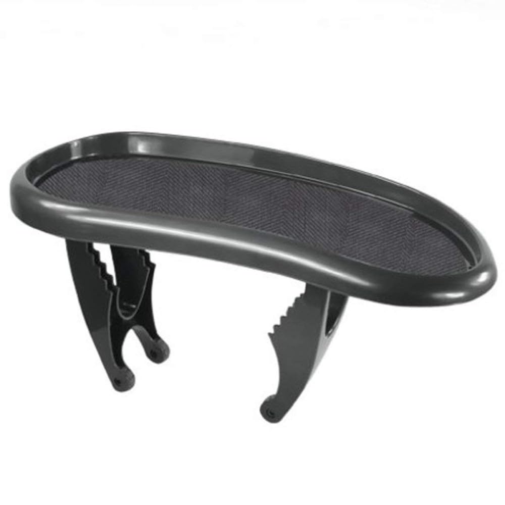 LIFE tray table front view showing compact surface and mounting stance for convenience