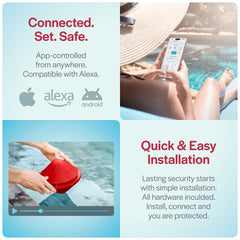 Lifebuoy close-up of Swim Mode button showing easy user control and fewer false alarms