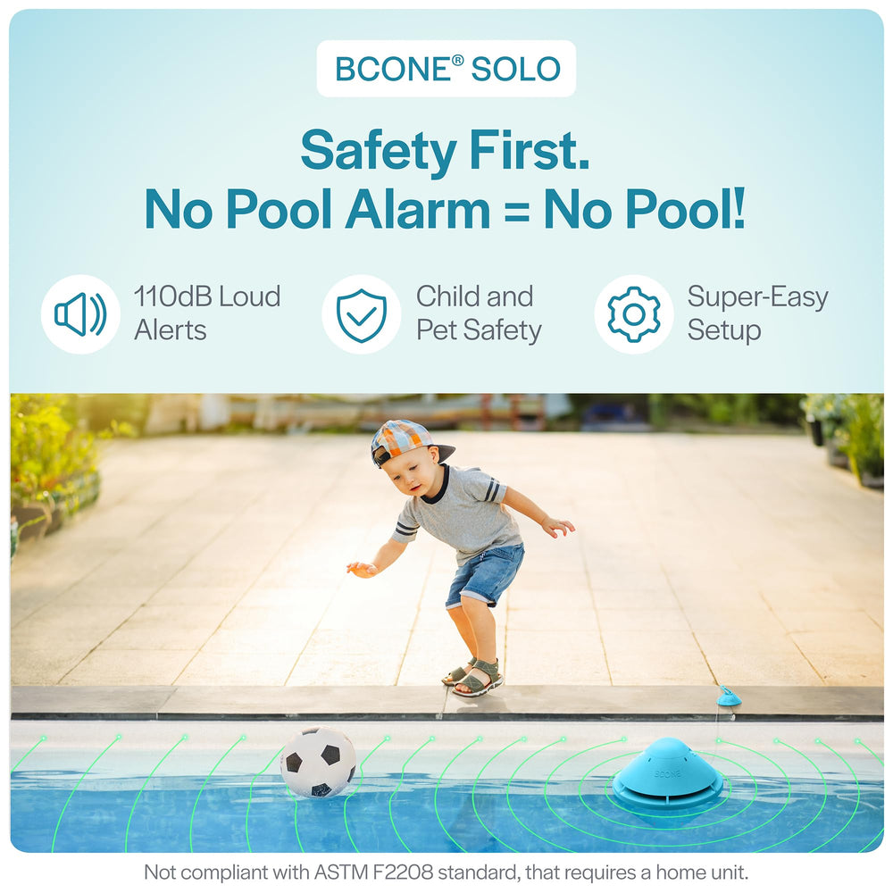 Lifebuoy Solo sensor close-up with textured housing and buttons, highlights durable UV-resistant design