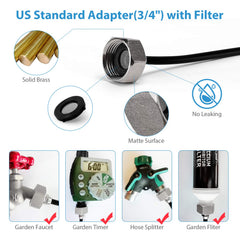 lifeegrn connection to faucet with 3/4" brass adapter for secure fit