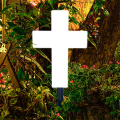 Lifeholic front view of illuminated cross showing clear silhouette benefit