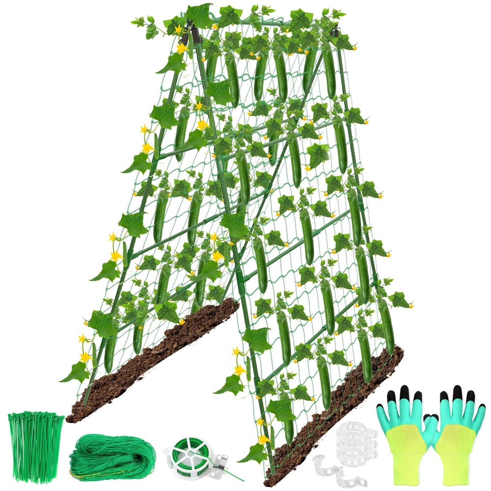 LifeisLuck A-frame trellis fully assembled shows sturdy vertical support