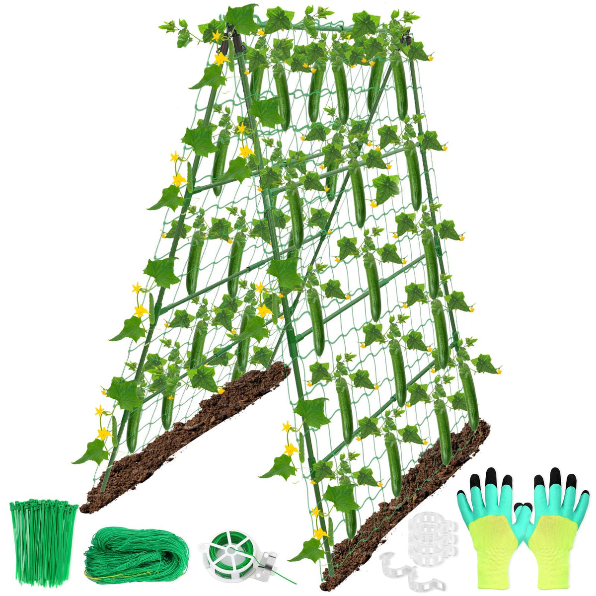 LifeisLuck A-frame trellis fully assembled shows sturdy vertical support