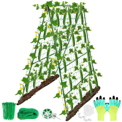 LifeisLuck A-frame trellis fully assembled shows sturdy vertical support