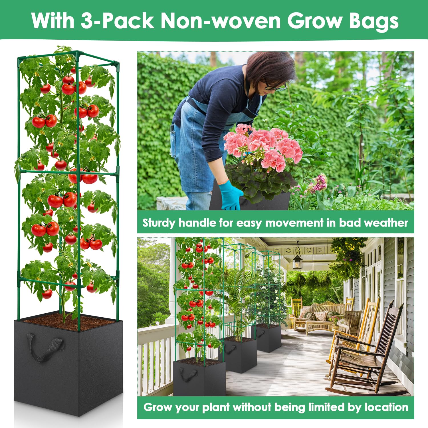 LifeisLuck hands assembling the trellis with gloves showing safe quick setup