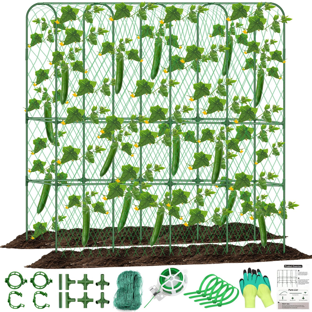 LifeisLuck trellis front arch view showing stable U-shape and space-saving benefit
