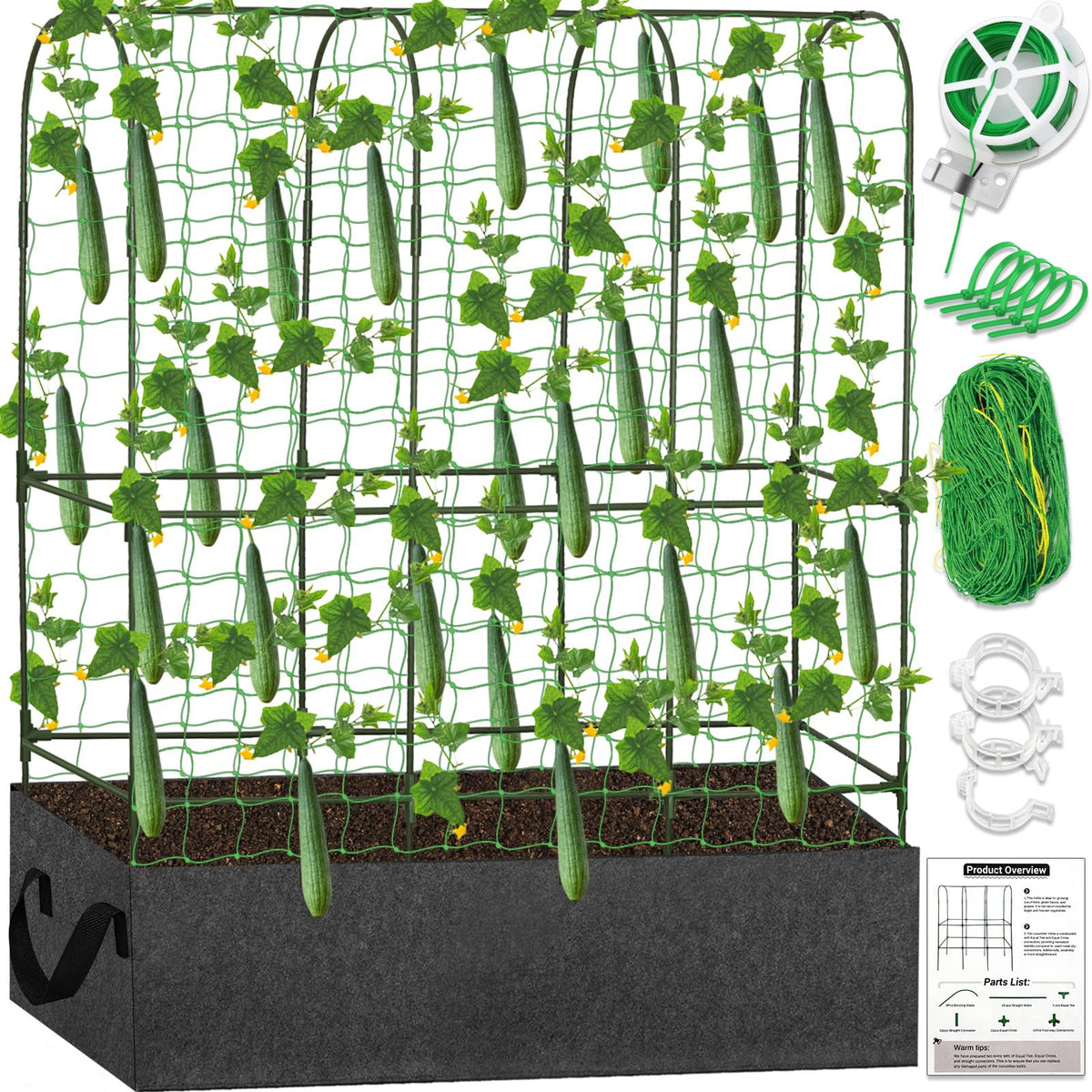 LifeisLuck trellis front view showing U-shape and space-saving benefit