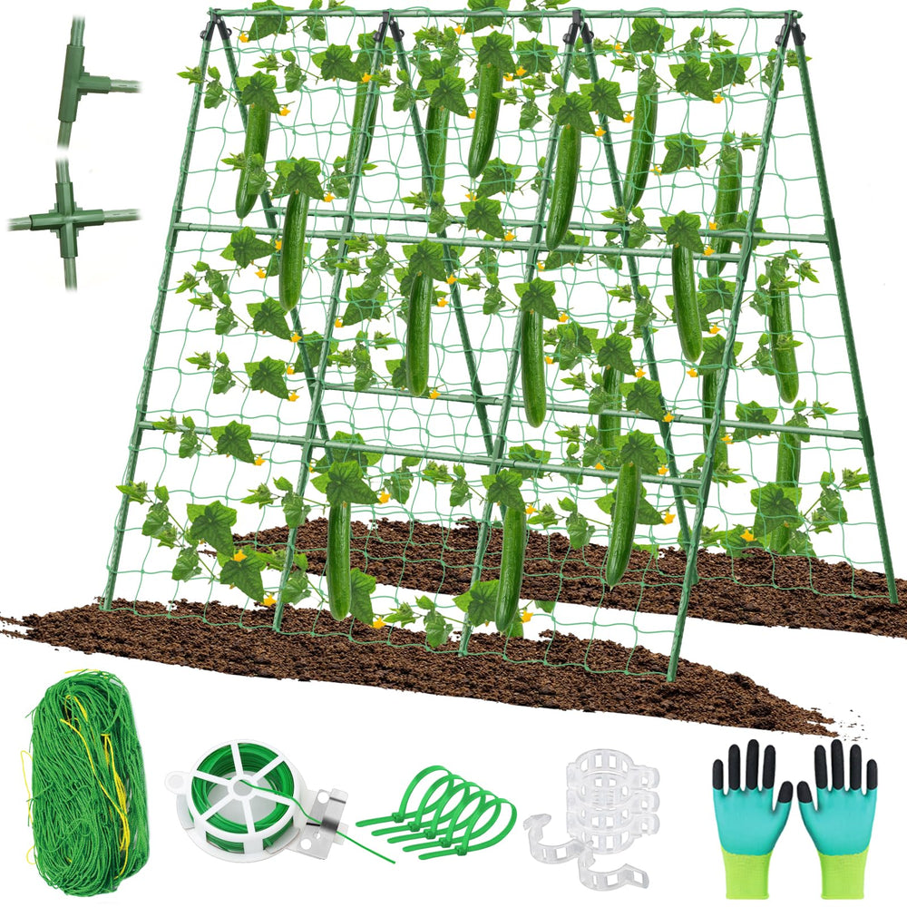 LifeisLuck full assembled A-frame trellis showing sturdy garden support