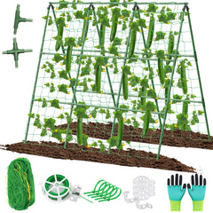 LifeisLuck full assembled A-frame trellis showing sturdy garden support