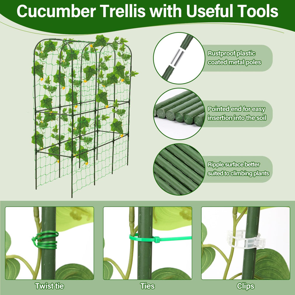LifeisLuck trellis installed in raised bed for tidy vertical growth