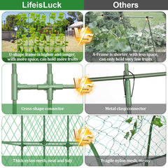 LifeisLuck trellis installed in raised bed illustrating improved airflow and access