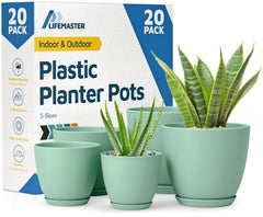 Lifemaster front view mint planter set showing modern design and tidy arrangement