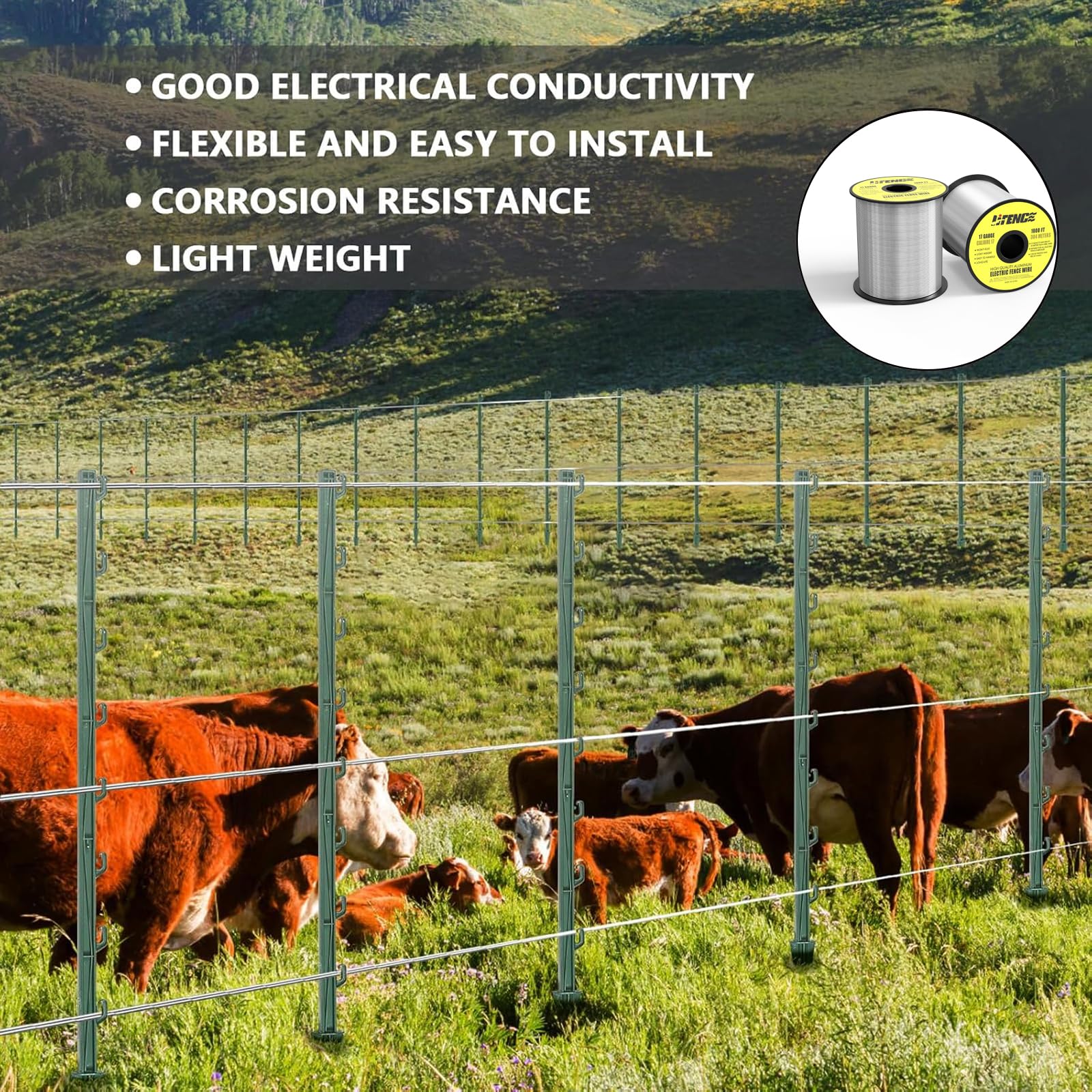 LIFENCE garden perimeter with wire protecting crops showing wildlife deterrent benefit