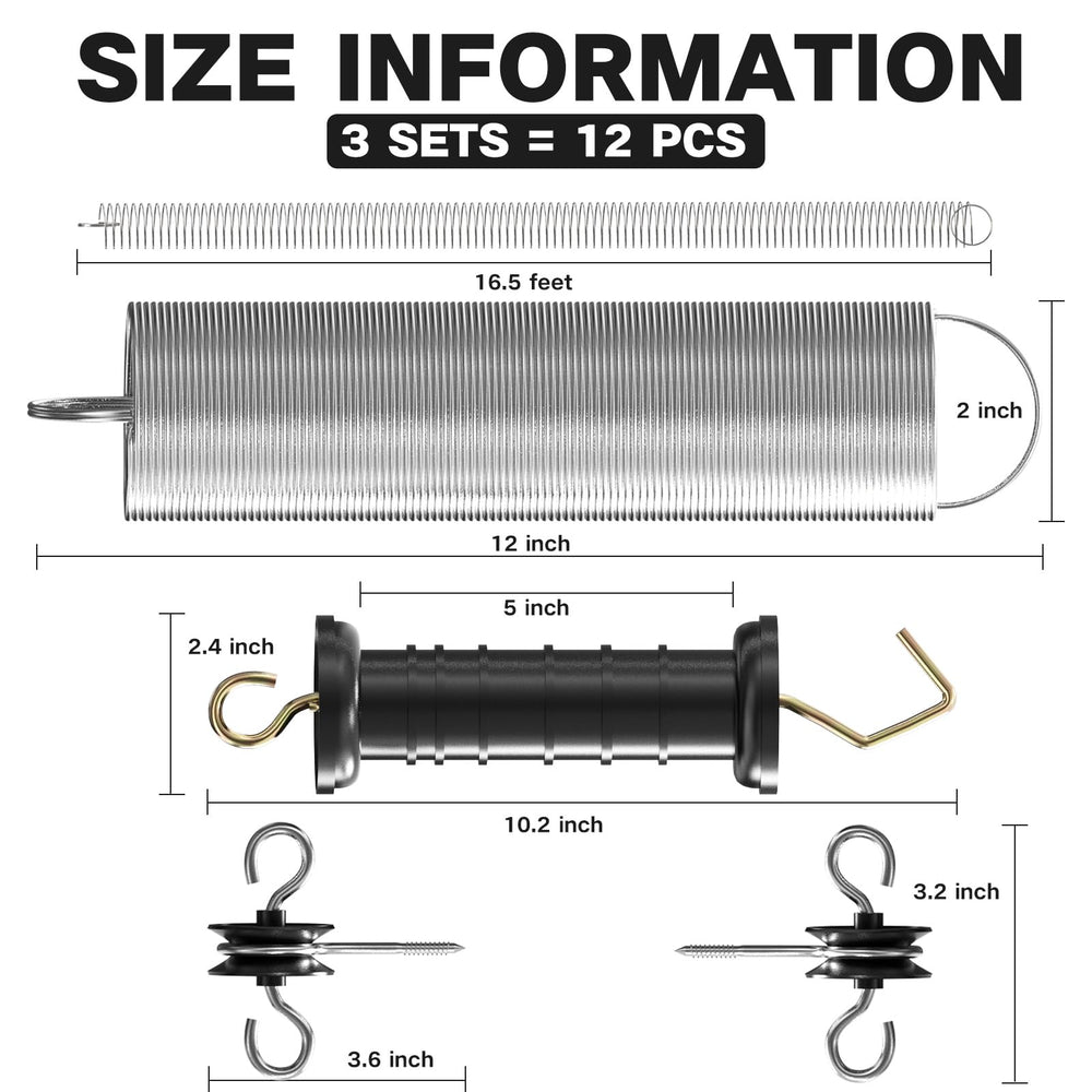 LIFENCE high-tensile spring fully extended to 16.5ft demonstrating strong tension