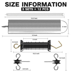 LIFENCE high-tensile spring fully extended to 16.5ft demonstrating strong tension