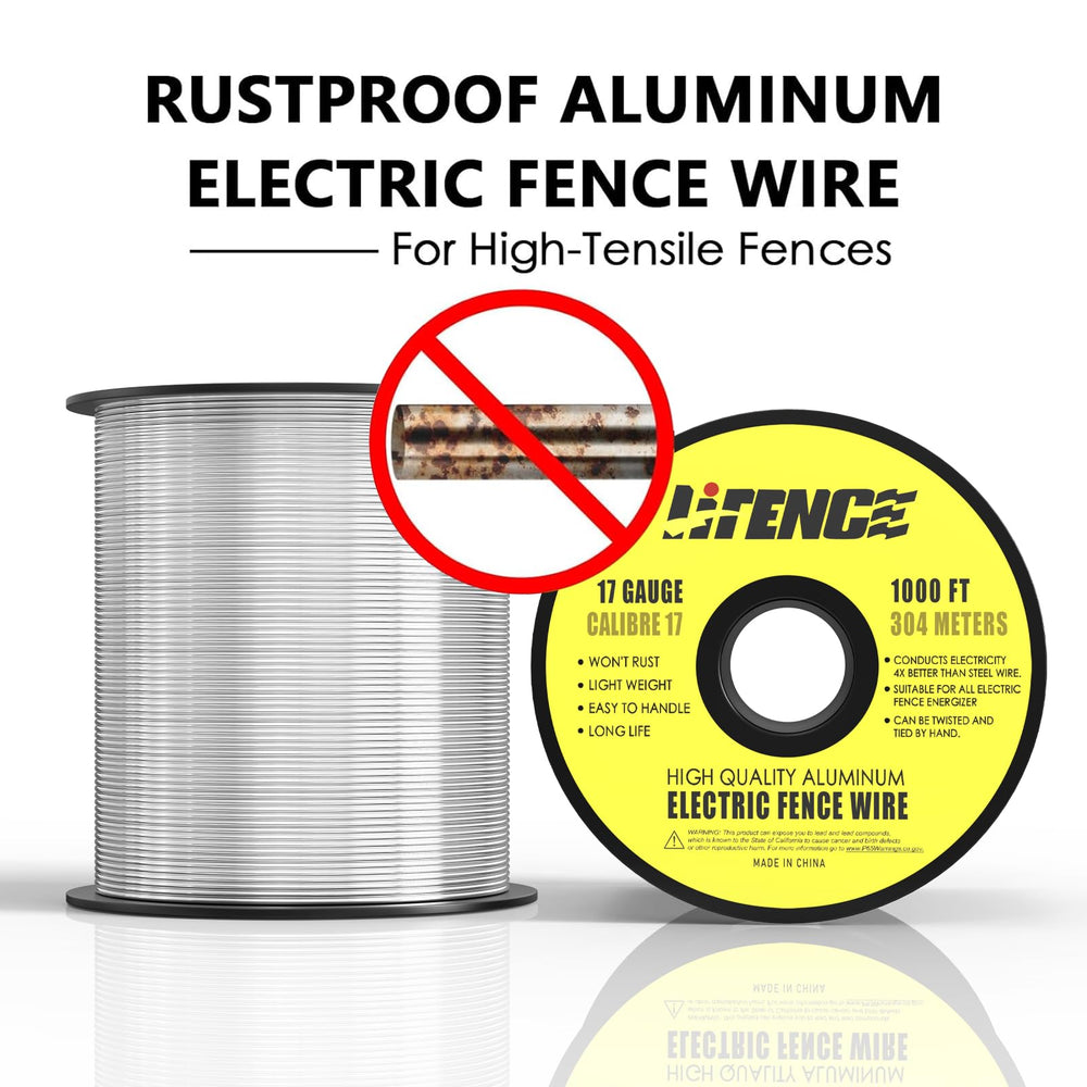 LIFENCE detailed close-up of 17 gauge aluminum strand highlighting corrosion resistance