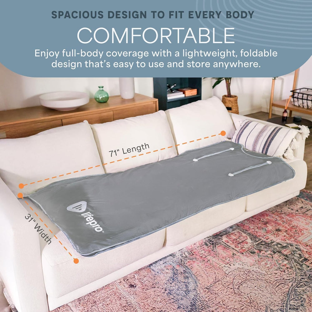 LifePro arm zipper detail highlighting hands‑free comfort and control while inside