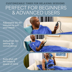 LifePro blanket open with zippered arm holes showing hands-free comfort benefit