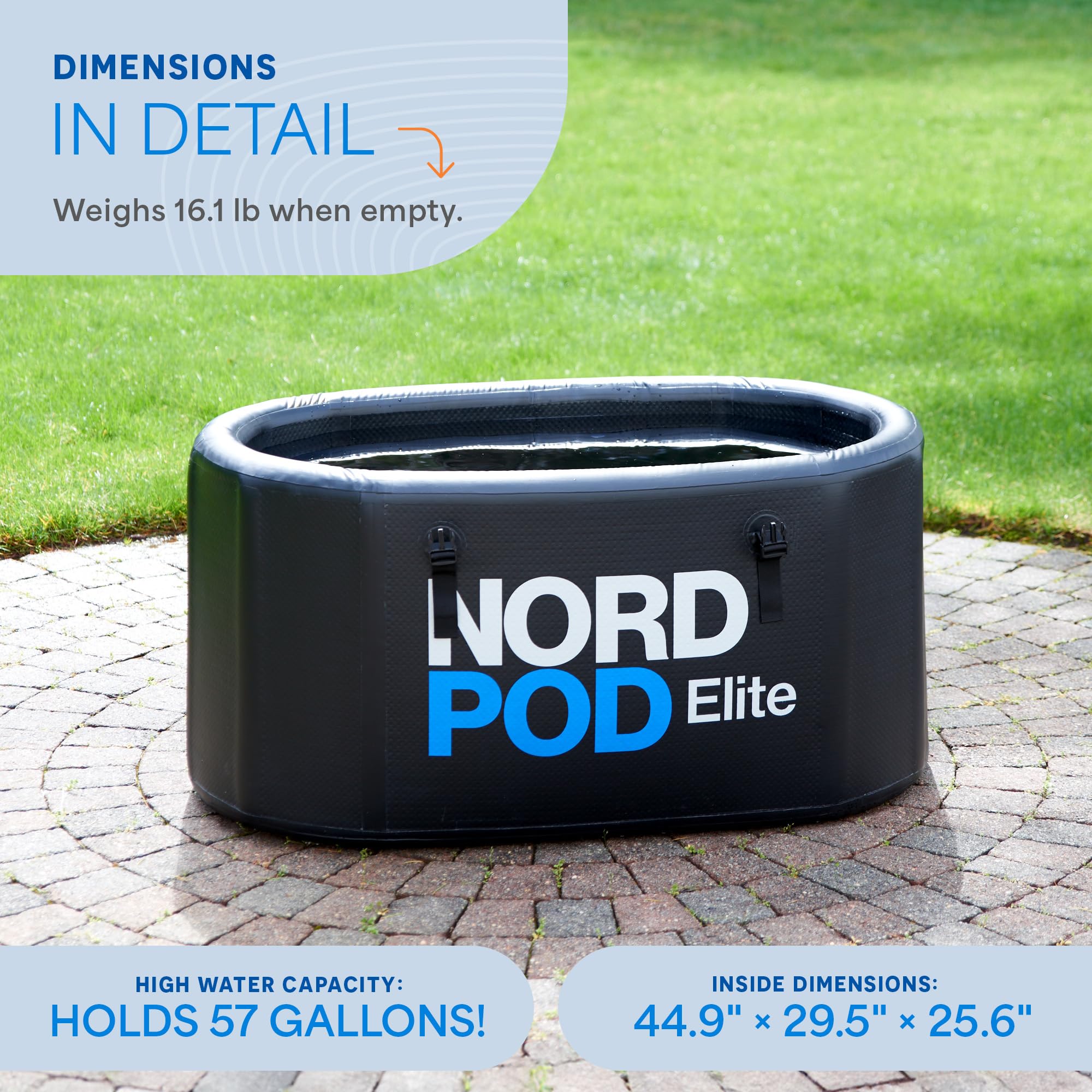 LifePro single user stretched out in tub showing full-length comfort and support