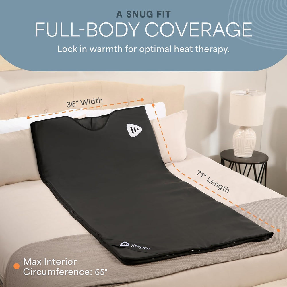 LifePro RejuvaWrap folded into included carry bag for effortless portability