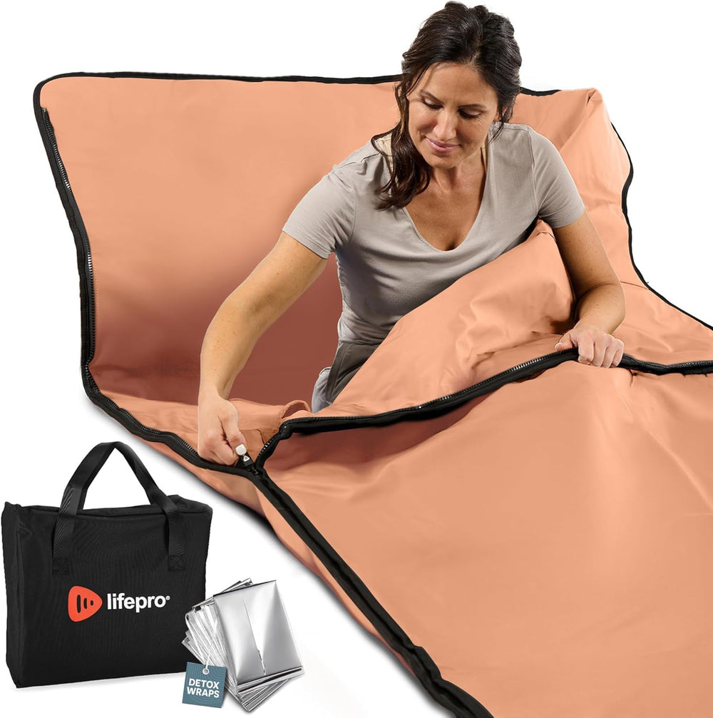 LifePro front view of packed RejuvaWrap showing compact carry convenience