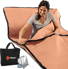 LifePro front view of packed RejuvaWrap showing compact carry convenience