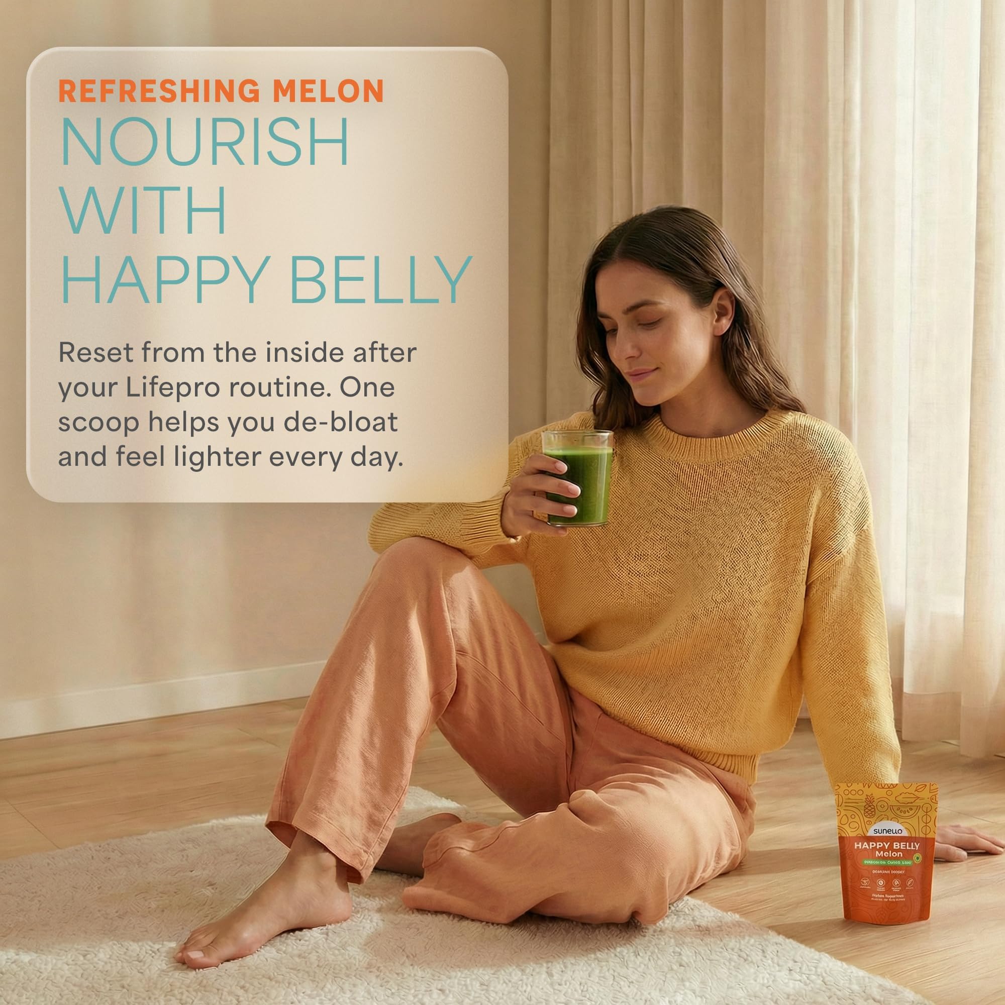 LifePro blanket next to person for size comparison showing full-body fit