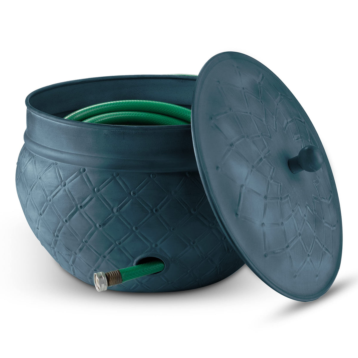 LifeSmart front view with lid showing neat outdoor storage
