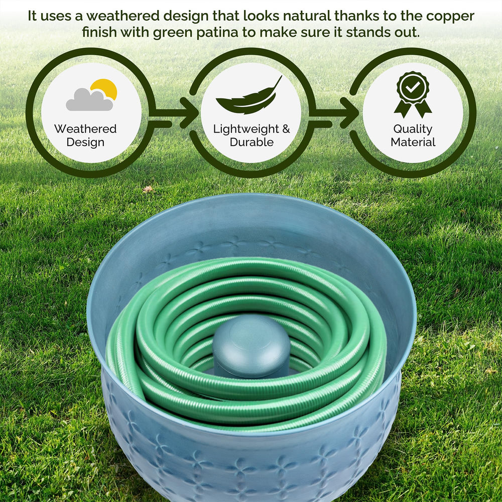 LifeSmart lid detail highlighting patterned finish and protective antique coating benefit