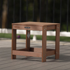 LIFETIME Adirondack Table close-up of simulated wood texture highlighting low maintenance
