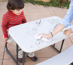 LIFETIME bench connection and rounded corner detail demonstrating child-safe design benefit