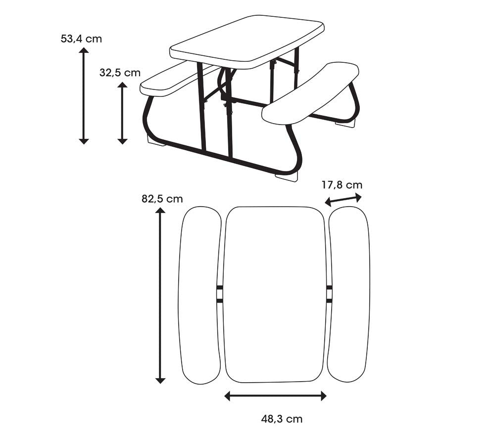 LIFETIME table held by adult hand showing lightweight design and one-person transport benefit
