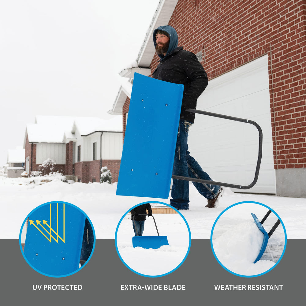 LIFETIME close-up of HDPE blade highlighting durable dual-wall construction benefit