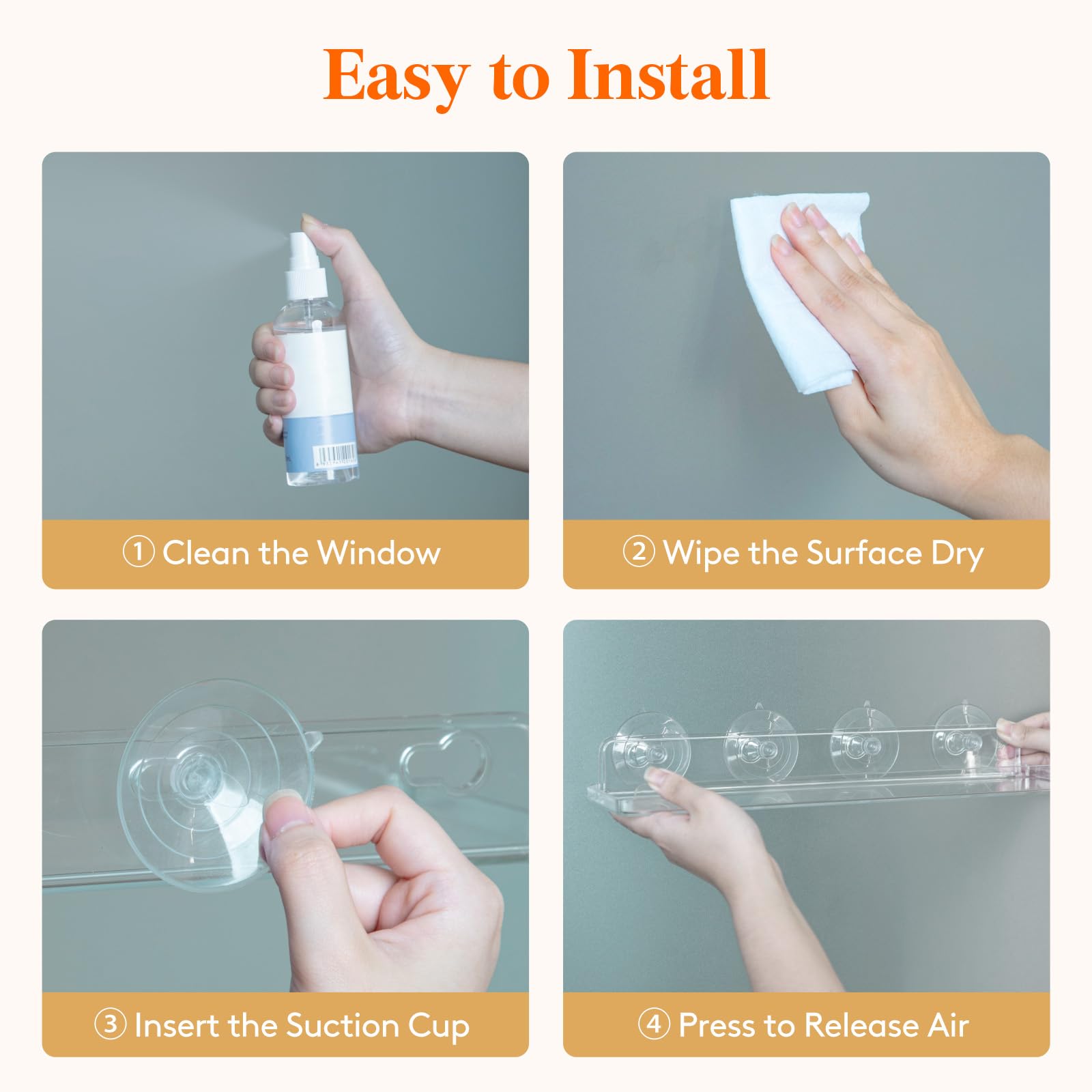 Lifewit installation demo on a wet-cleaned glass surface for reliable suction