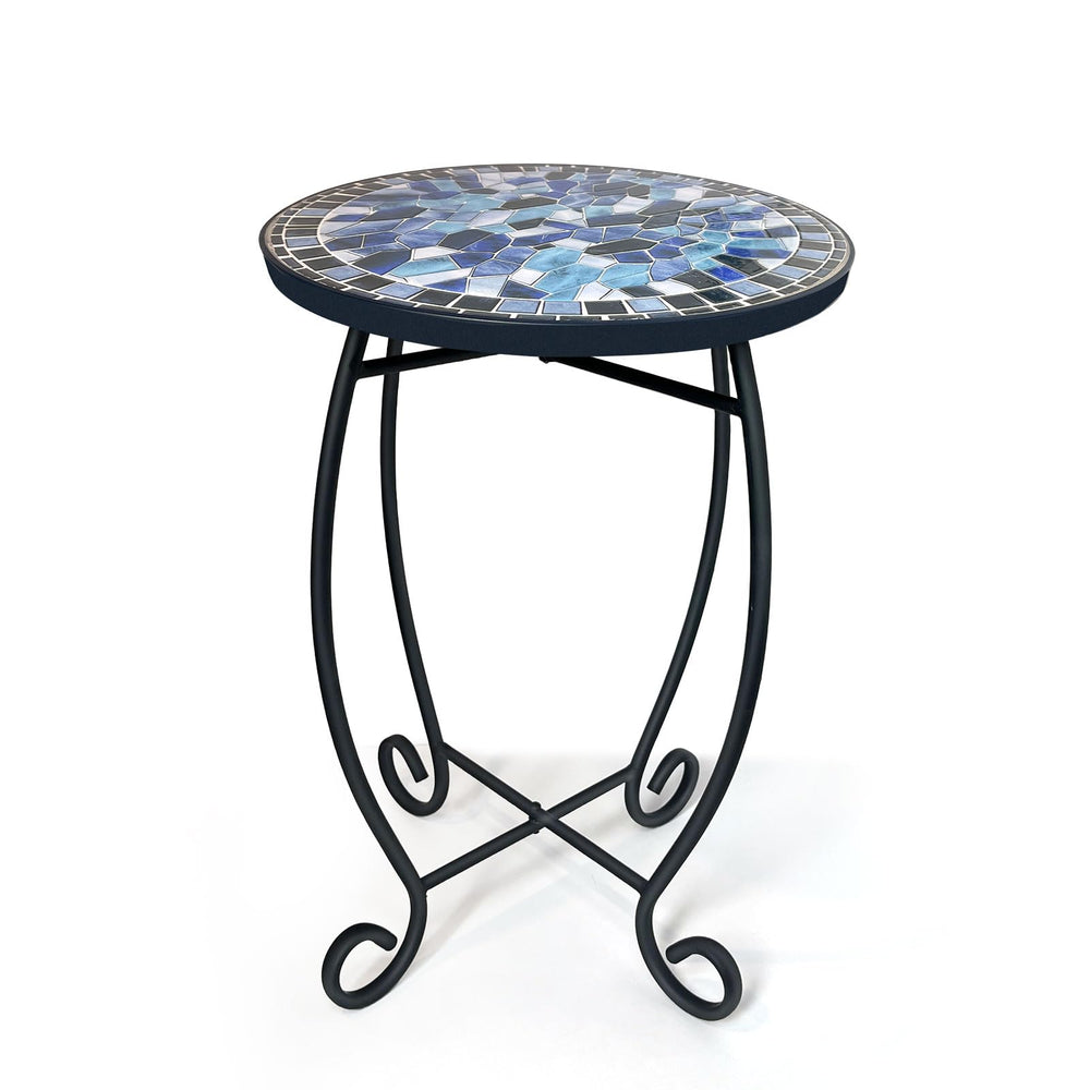 LIFFY front view ceramic side table showing compact surface and elegant contrast