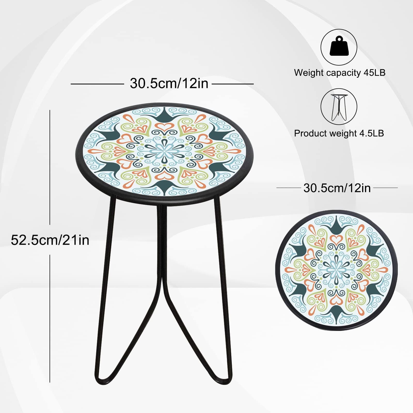 LIFFY close-up mosaic glass top highlighting decorative texture and durability