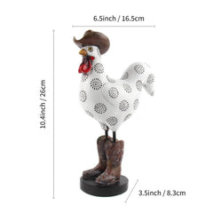LIFFY side profile of rooster figurine highlighting shape and stable base for placement