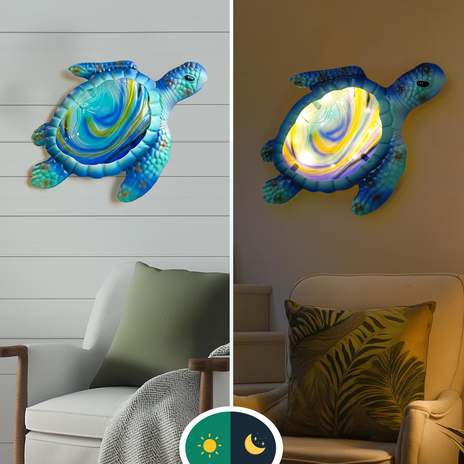LIFFY lit LED fairy lights through glass creating soft colorful glow for ambient lighting