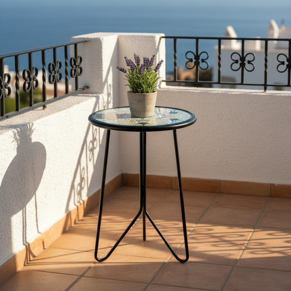 LIFFY balcony scene with coffee showing practical everyday convenience