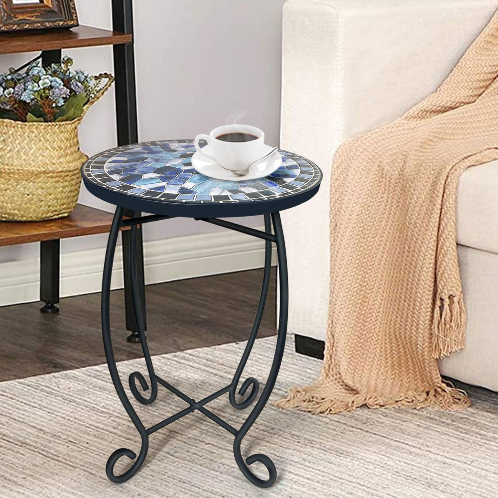 LIFFY table with potted plant styling showing decorative use and stability