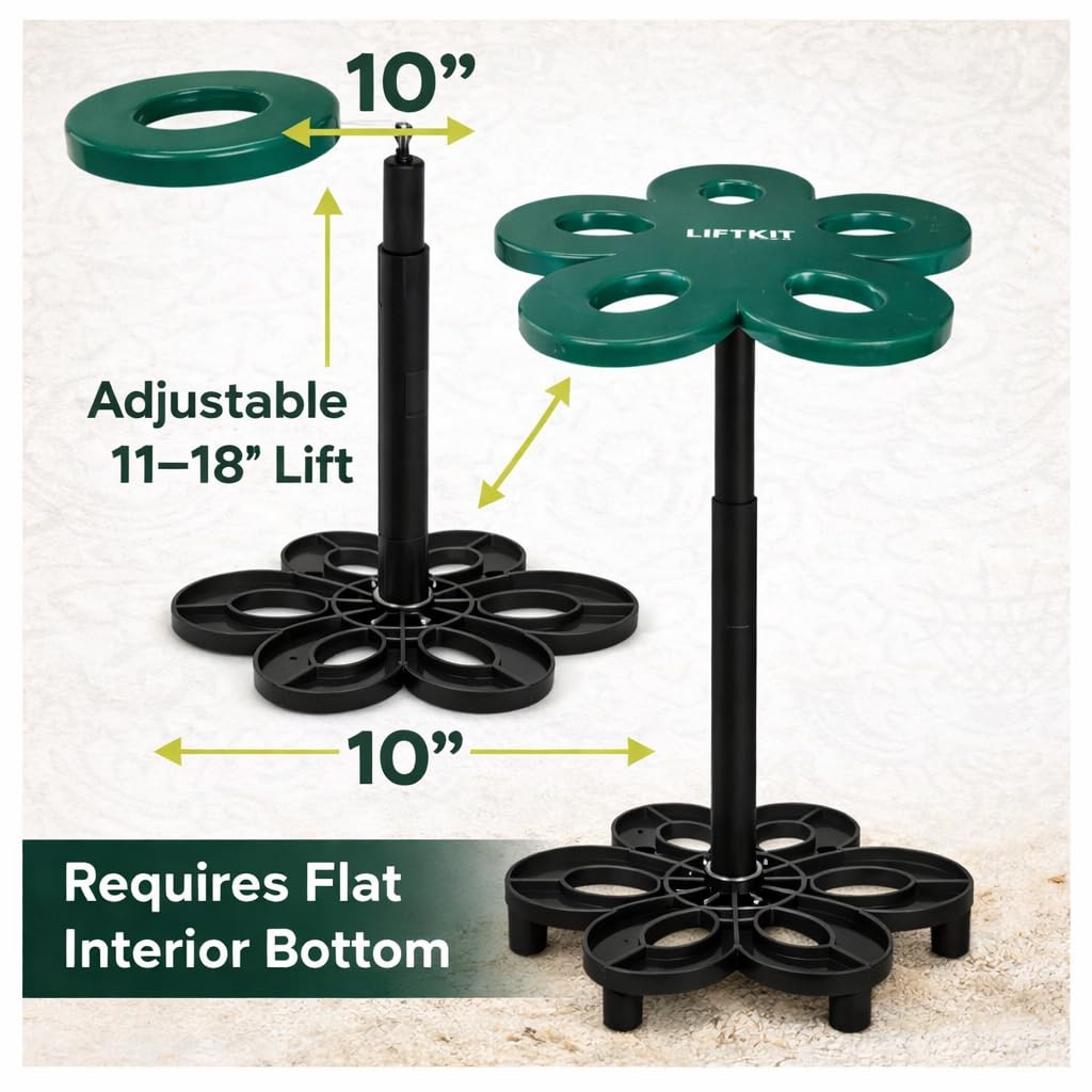 Lift Kit Planter Insert installed in large pot showing stability and reduced soil need
