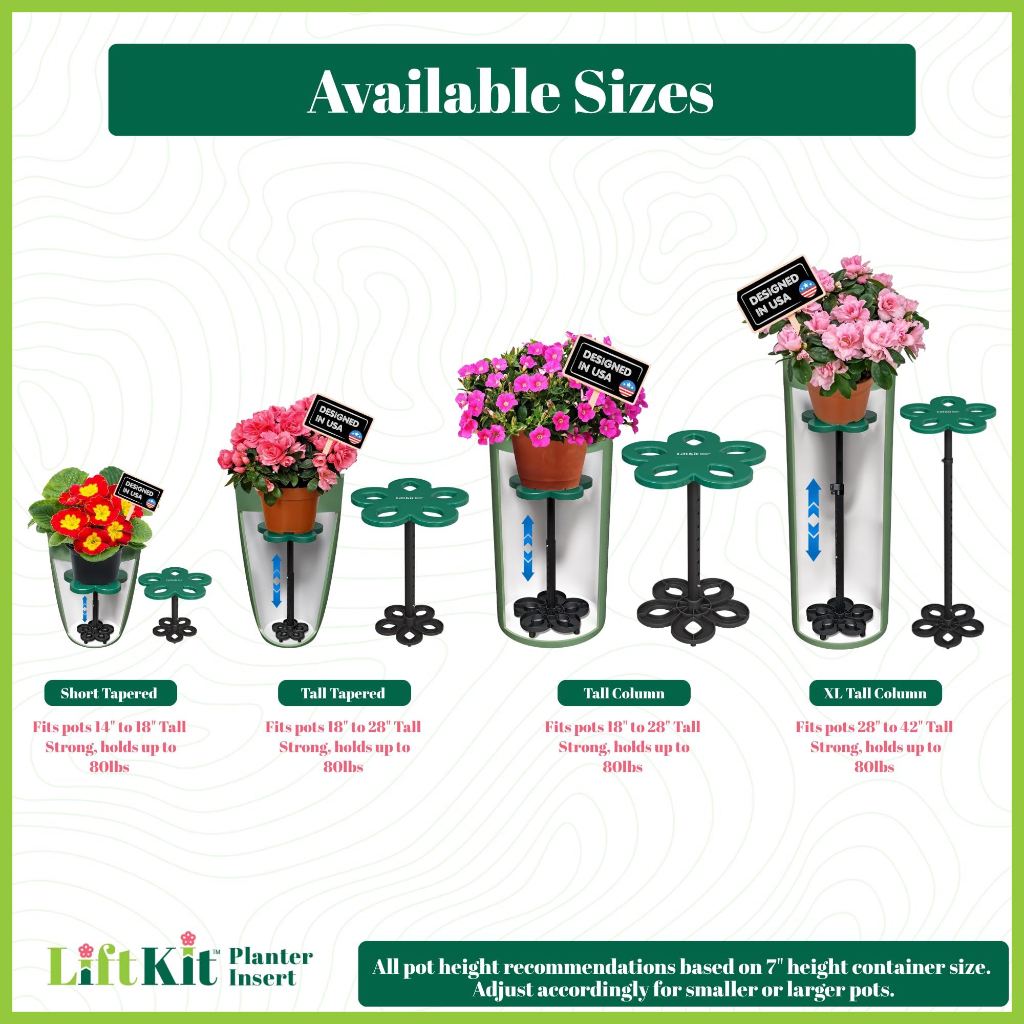 Lift Kit Planter Insert lifestyle patio setting demonstrating easy staging and mobility