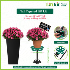 Lift Kit Planter Insert tapered profile displaying 6" base and 10" top balance