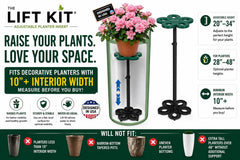 Lift Kit Planter Insert base detail highlighting polycarbonate strength and drainage support