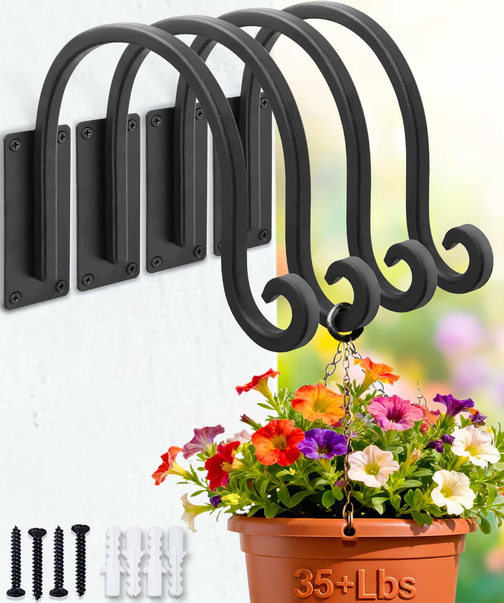 Lifyzoon front packaging showing four black brackets and included screws for quick setup