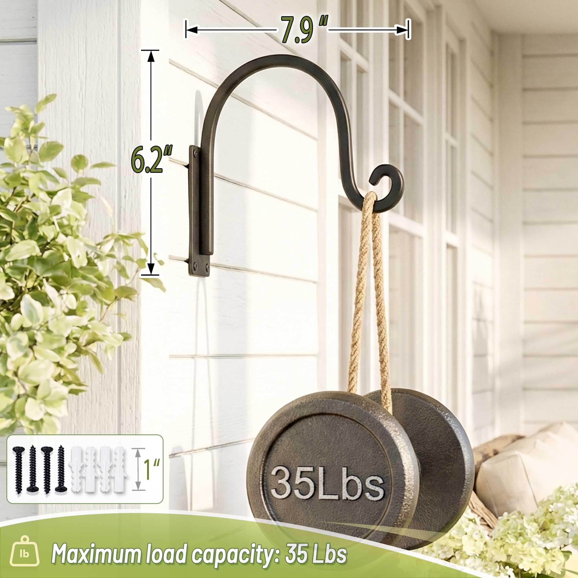 Lifyzoon bracket installed on porch post holding decor with stable support benefit